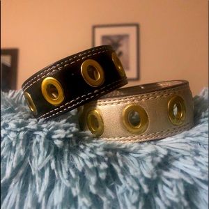 Coach leather bracelets x 2